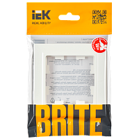 BRITE Рамка 1-мест. РУ-1-БрБ бел. IEK 