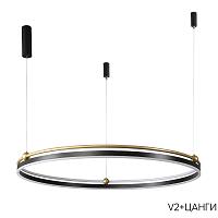 подвесной светильник crystal lux fernando sp88w led black/gold crystal lux 0621/301n, доставка по Казахстану 
