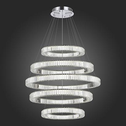 sl1622.103.05 светильник подвесной  st-luce хром/прозрачный led 1*255w 4000k tivoli, доставка по Казахстану 