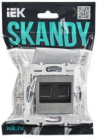 SKANDY Роз. комп. 2-ая RJ45 кат.5E SK-K03N никель IEK 
