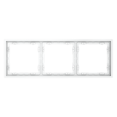 Рамка пластиковая VOLTUM S70 на 3 поста, (белый матовый) VLS100302 
