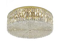 newport 8450 8459/pl gold , потолочный светильник, gold clear crystal d58*h20 cm g9 9*60w, доставка по Казахстану 