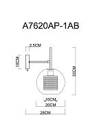 Дополнительная картинка Бра Arte Lamp Manchester A7620AP-1AB