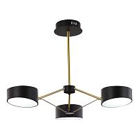люстры sle6005-402-03 светильник потолочный черный/черный led 3*10w valle, доставка по Казахстану 