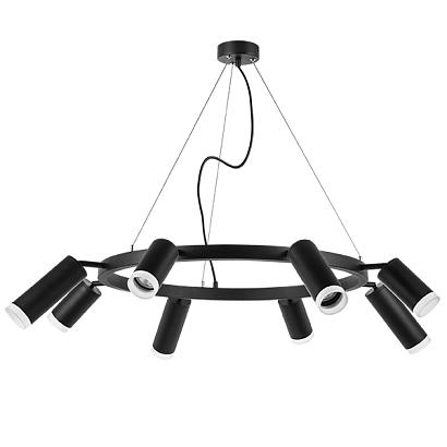 lr0183748740 подвесной светильник rullo 8х50w gu10 черный (571018+214437-4+214487-4+202430-8), доставка по Казахстану 