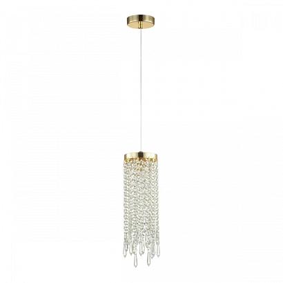 5028/1 modern odl23 431 золотой/прозрачный металл/хрусталь подвес e14 1*40w chokka, доставка по Казахстану 