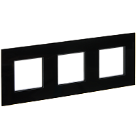 Дополнительная картинка SKANDY Рамка 3-мест. SK-F23Bl стекло черн. IEK