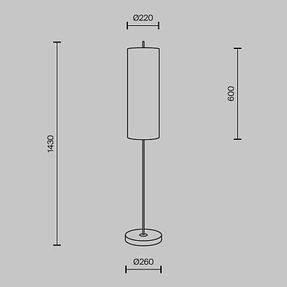 Напольный светильник (торшер) Maytoni MOD437FL-01B Glamping купить в Алматы svet.kz