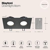 Дополнительная картинка Встраиваемый светильник Maytoni Atom DL024-2-02B