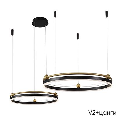 подвесной светильник crystal lux fernando sp123w led  black/gold crystal lux 0621/302n, доставка по Казахстану 