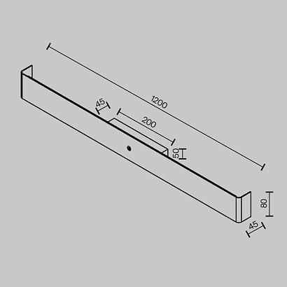 Декоративные настенные Настенный светильник (бра) Maytoni MOD492WL-L20BK Bracket, доставка по Казахстану 