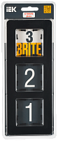 BRITE Рамка 3-мест. РУ-3-2-Бр стекло черн. RE IEK 