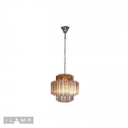 Подвесные Подвесная люстра iLamp Destiny MD0267-4B CHROME+BROWN, доставка по Казахстану 