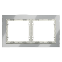 Рамка стеклянная VOLTUM S70 на 2 поста, (сталь, стекло) VLS110205 