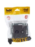 BRITE Роз. двойная TV+SAT РТВ/РСп12-БрС сталь IEK 