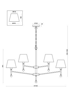 люстры подвесной светильник freya fr5190pl-12bs1, доставка по Казахстану 