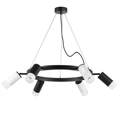 люстры lr0163733631 подвесной светильник rullo 6х50w gu10 черный/белый (571016+214437-3+214436-3+202431-6), доставка по Казахстану 