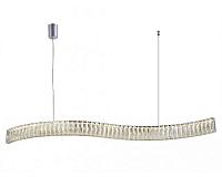 newport 8240 8243/110 chrome , подвесной светильник, chrome сlear crystal l110*h7,6/250 cm led strip, доставка по Казахстану 