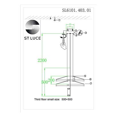 люстры подвесной светодиодный светильник st luce isola sl6101.403.01, доставка по Казахстану 