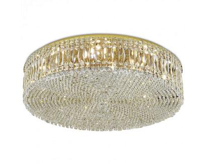newport 8450 8459+3/pl gold , потолочный светильник, gold clear crystal d80*h20 cm g9 12*60w, доставка по Казахстану 