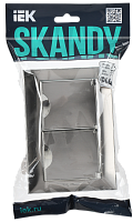 SKANDY Роз. 2-я с кр. 16А в сб IP44 SK-R12N никель IEK 