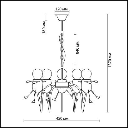 люстры подвесная люстра odeon light riko boy 2582/5, доставка по Казахстану 
