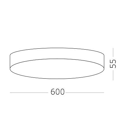 люстры st606.532.96 светильник потолочный белый led 1*96w 3000k 8 640lm ra>85 120° ip20 d600xh55 185-265v, доставка по Казахстану 