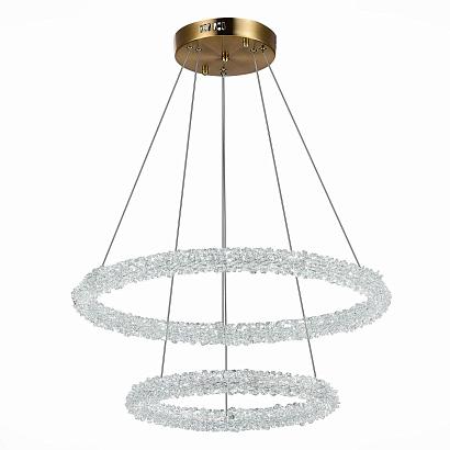 люстры sl6110.203.02 люстра подвесная st-luce золотистый/золотистый led 2*28w 3000 - 6500k, доставка по Казахстану 