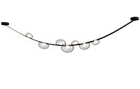 светильник подвесной crystal lux bosque sp7 l3000 black/transparent crystal lux 0270/207, доставка по Казахстану 