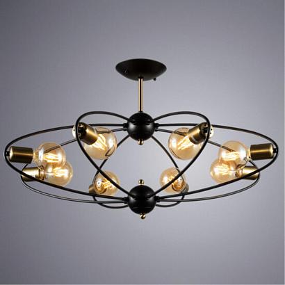 купить Потолочная люстра Arte Lamp Glasgow A1963PL-8BK в Алматы, svet.kz, доставка по Казахстану 