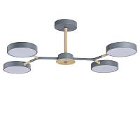 5651/72cl ledio ln23 серый, дерево светильник потолочный led 72w 3254лм 3000-6000к 220v brad, доставка по Казахстану 