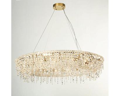 newport  подвесной светильник,polished champagne goldclear crystal d80*h18 cm g9 16*60w, доставка по Казахстану 