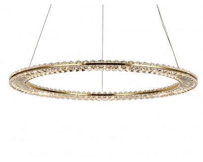 newport 8240 8241/800 gold new , подвесной светильник, gold сlear crystal d80*h3,3/250 см led strip 60w 3100k 6600lm, доставка по Казахстану 
