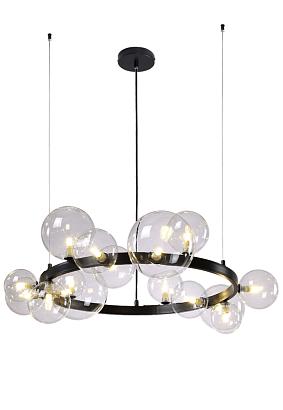 люстра crystal lux agata sp15 v2 black/transparente crystal lux 0032/315, доставка по Казахстану 