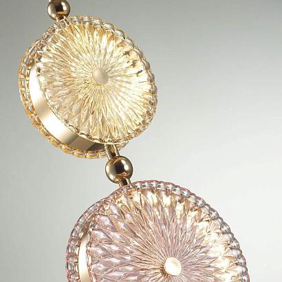 5412/13la l-vision odl_ex23 8 золотой/желтый/розовый металл/стекло подвес led 13w 4000k caramella, доставка по Казахстану 