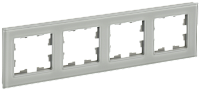 BRITE Рамка 4-мест. РУ-4-2-БрД стекло дым. IEK 