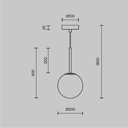 подвесной светильник maytoni mod321pl-01g3 basic form, доставка по Казахстану 