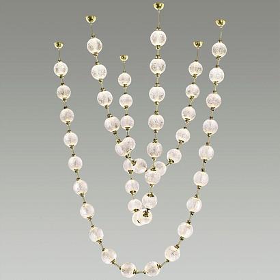 5008/192l l-vision (в 3-х коробках) odl23 415 золотой/прозрачный/металл/акрил люстра подвесная led 192w 4000k 9600лм crystal, доставка по Казахстану 