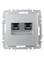 BRITE Роз. комп. 2-ая RJ45 кат.5E РК10-2-БрА алюм. IEK 