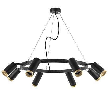 lr01887437440 подвесной светильник rullo 8х50w gu10 черный (571018+214437-4+214487-4+203440-8), доставка по Казахстану 