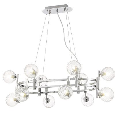 подвесной светильник crystal lux luxury sp12l chrome crystal lux 2271/312n, доставка по Казахстану 