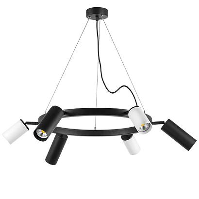 lr016873363 подвесной светильник rullo 6х50w gu10 черный/белый (571016+214487-3+214436-3), доставка по Казахстану 