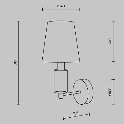 Настенный светильник (бра) Maytoni MOD483WL-01BS Lira