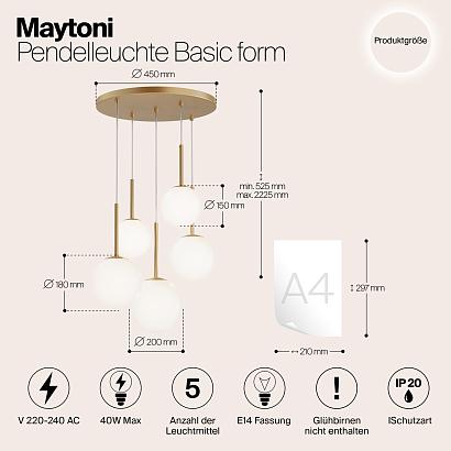 люстры люстра maytoni mod321pl-05g1, доставка по Казахстану 