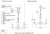 Дополнительная картинка Люстра Crystal Lux ARABESQUE 1092/306