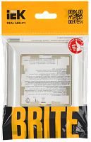 BRITE Рамка 1-мест. РУ-1-Бр беж./жемч. IEK 