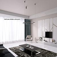 подвесной светильник crystal lux fortuna sp88w led black crystal lux 1811/301n, доставка по Казахстану 