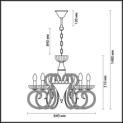 люстры подвесная люстра odeon light zefiro 3932/6, доставка по Казахстану 