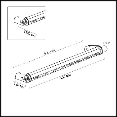 7040/10WL Odeon Light Фасадный поворотный на 180° светильник GRAZE