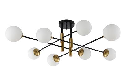 люстры светильник потолочный crystal lux fidel pl8 black crystal lux 0630/106, доставка по Казахстану 